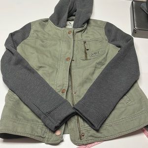 Abercrombie Kids mixed media utility jacket